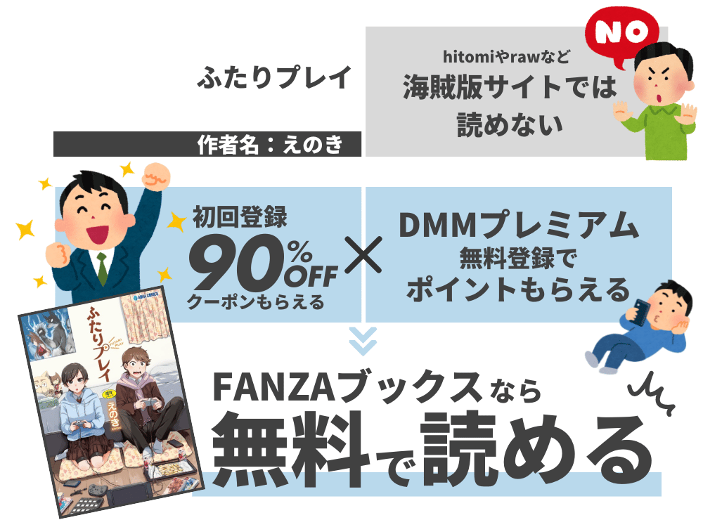 ふたりプレイ【FANZA限定特典付き】を無料で読む方法